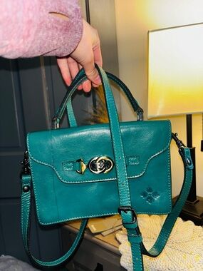 Patricia Nash Womens Vintage Green Porcili Top Handle Bag